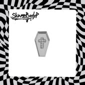 Shinma 136钛合金内螺纹棺材十字架锆石耳钉 捣蛋鬼 宝石灵柩