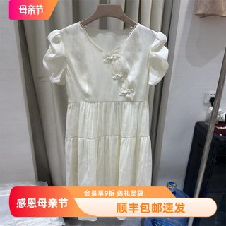 新中式连衣裙女装国风改良年轻款旗袍气质精致长裙子汉服女款夏季