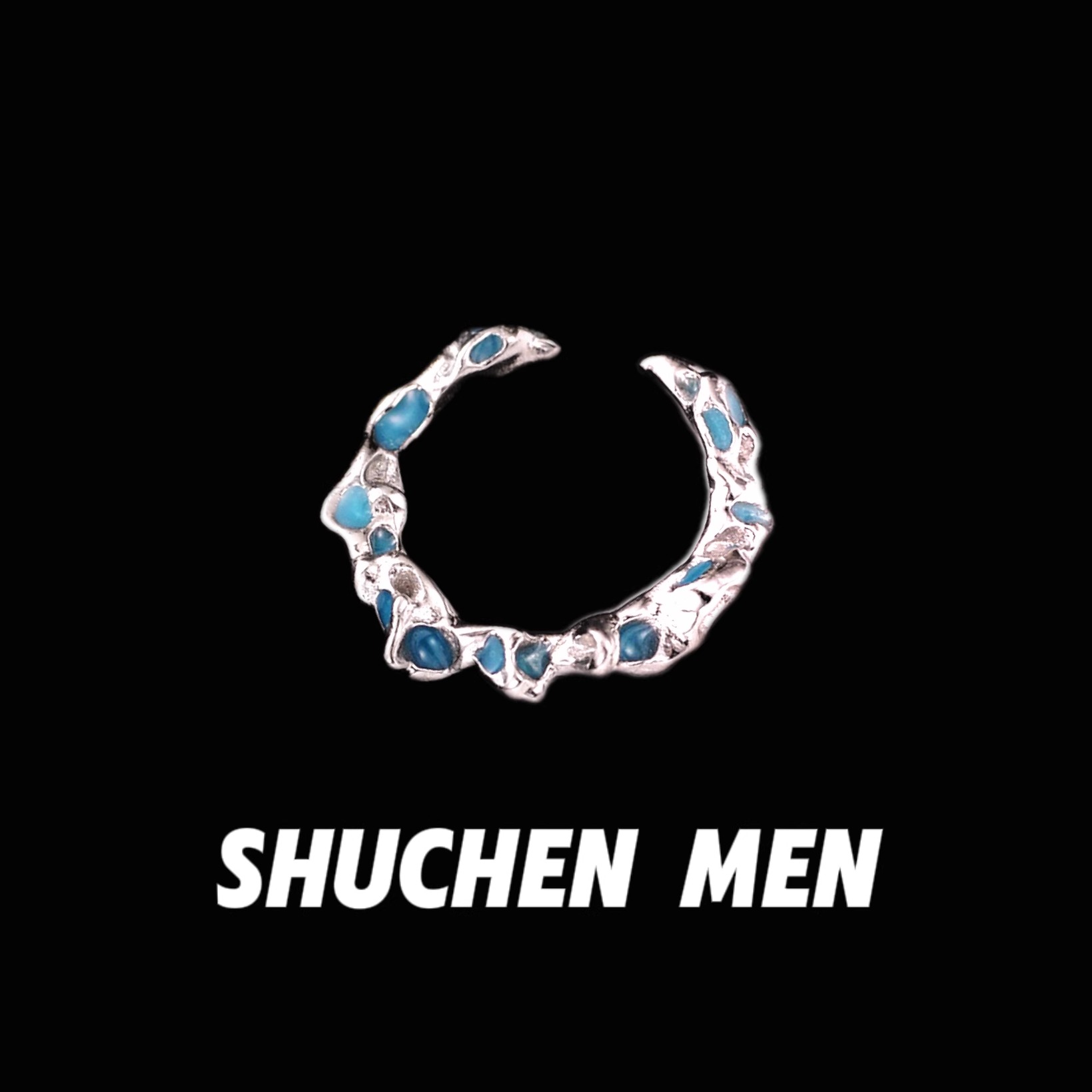 SCMEN异形戒指925纯银