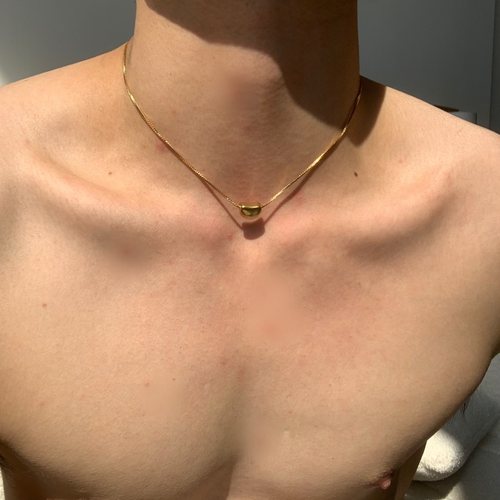 钛钢钛钢细链情侣不掉色项链