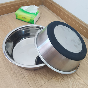 狗狗碗食盆不锈钢饭盆防打翻中型大型犬水碗吃饭大号猫碗宠物用品