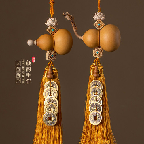 大门对玄关挂件铜钱真葫芦