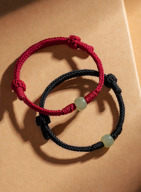 和田玉转运珠马年本命年手链