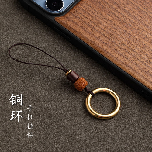 纯黄铜环手机指环扣金属通用