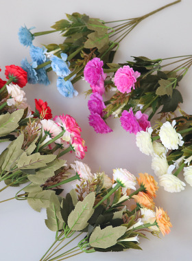 仿真秋色牡丹花绢花芍药家居客厅装饰仿真花摆件插花婚庆布置