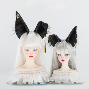现货可贝贝bjd娃娃兽耳发箍阿努比斯发饰3分4分mdd娃用人偶头饰
