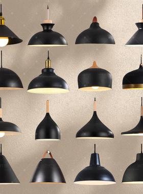 简约北欧工业风吊灯餐饮工程灯复古吧台个性复古灯罩餐厅商用灯罩