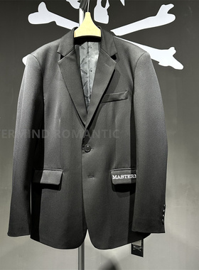 MASTERMIND暗黑新款刺绣字母男士西服修身商务休闲百搭西服外套