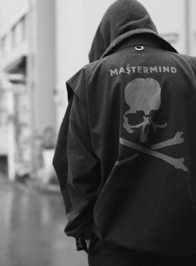 Mastermind暗黑风春秋季多口袋骷髅头Katharine马甲背心机车服