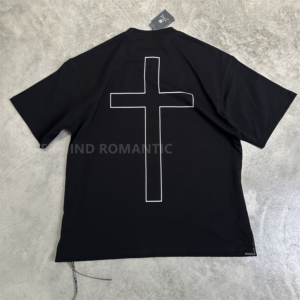 MASTERMIND夏季宽松短袖男潮牌十字架重磅纯棉美式休闲圆领T恤