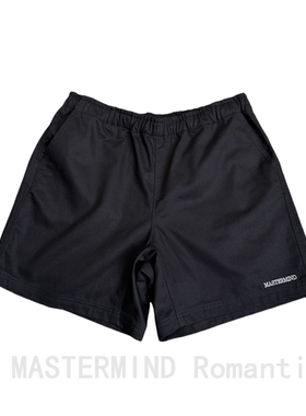 MASTERMIND夏季高端休闲短裤字母骷髅头刺绣松紧腰4分裤潮男显瘦