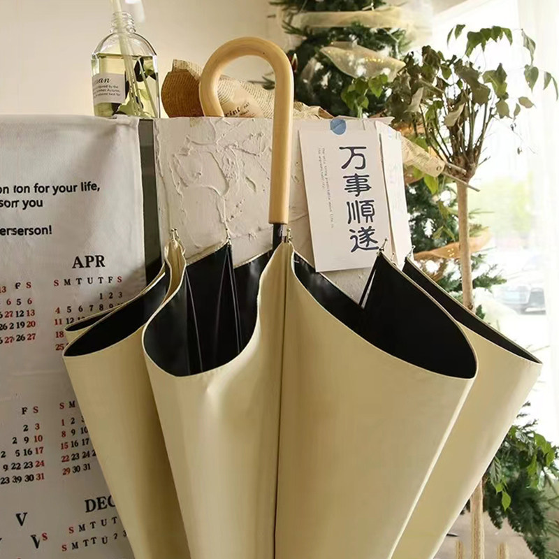 温柔系长柄雨伞小清新黑胶防晒防紫外线遮阳伞晴雨两用文艺拍照女,居家日用,伞,淘宝优惠券,粉丝福利购,淘宝优惠卷