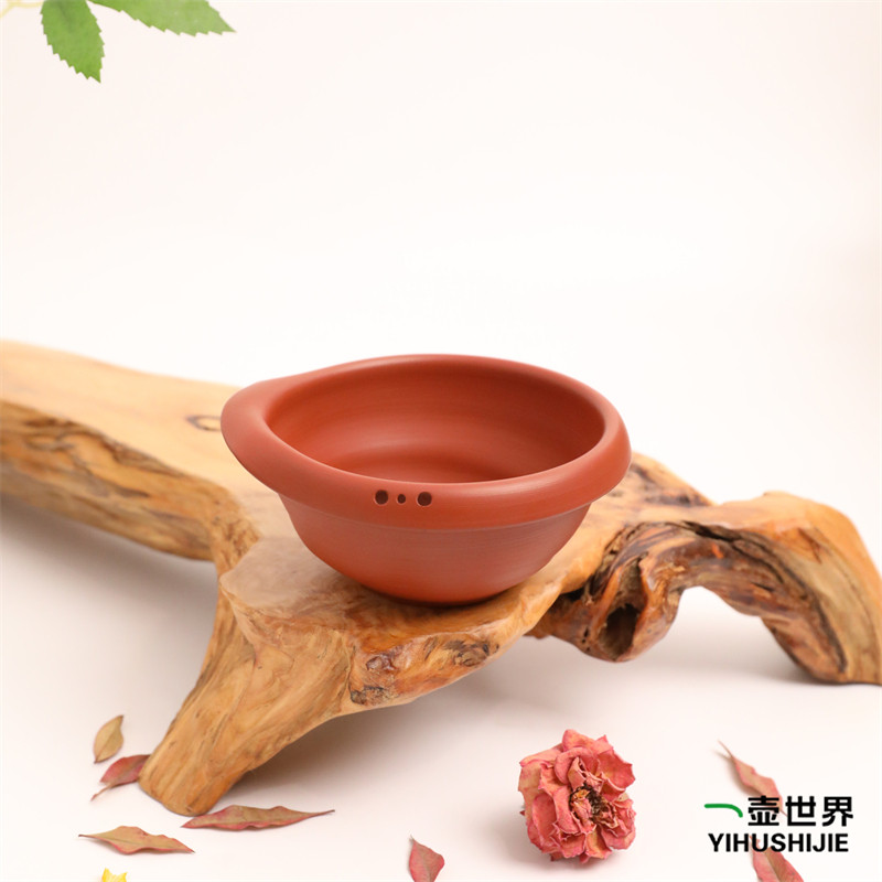 日本常滑烧汤冷 北条 朱泥镂空170ml 纯手工日式紫砂陶公道杯现货
