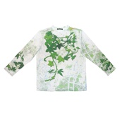 绿场 小众松弛 防晒衫 葎草T恤 ODDGREEN2025aw白绿印花宽松长袖