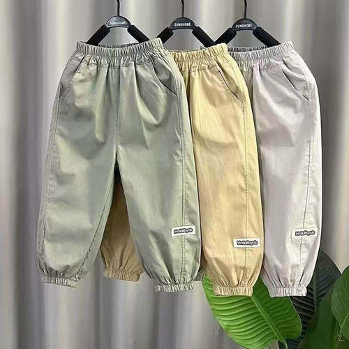 儿童韩版纯色束脚裤女子