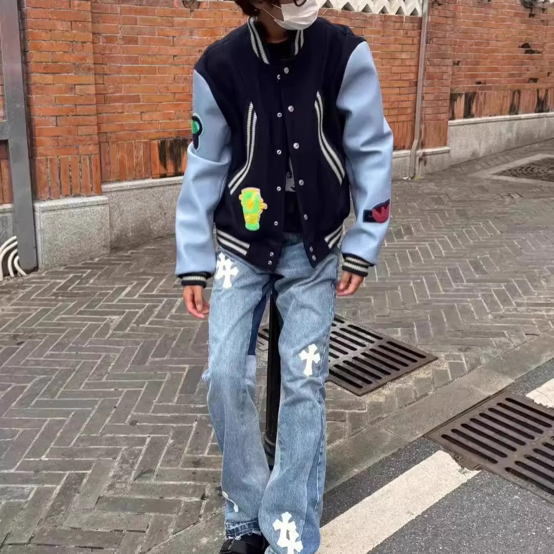 美式高街vibe刺绣棒球服