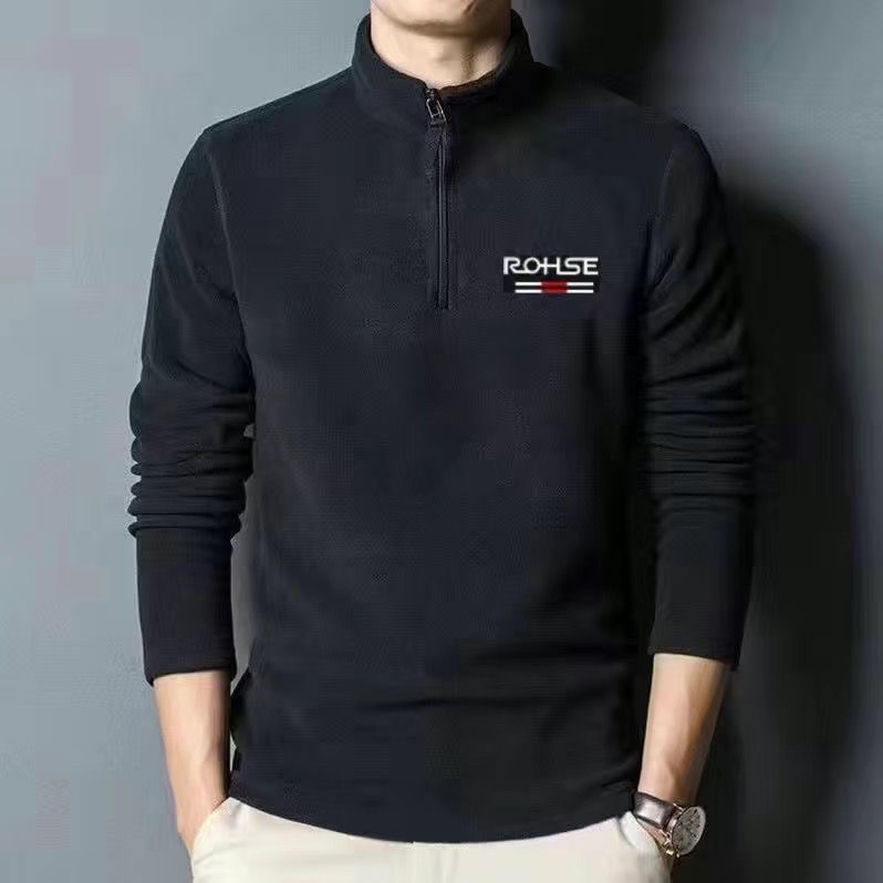 秋冬款男士高领纯色双面