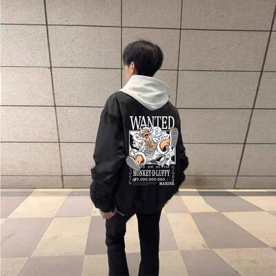 美式复古黑色飞行员夹克