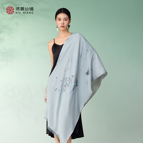 绣娘丝绸苏绣披肩高级礼盒