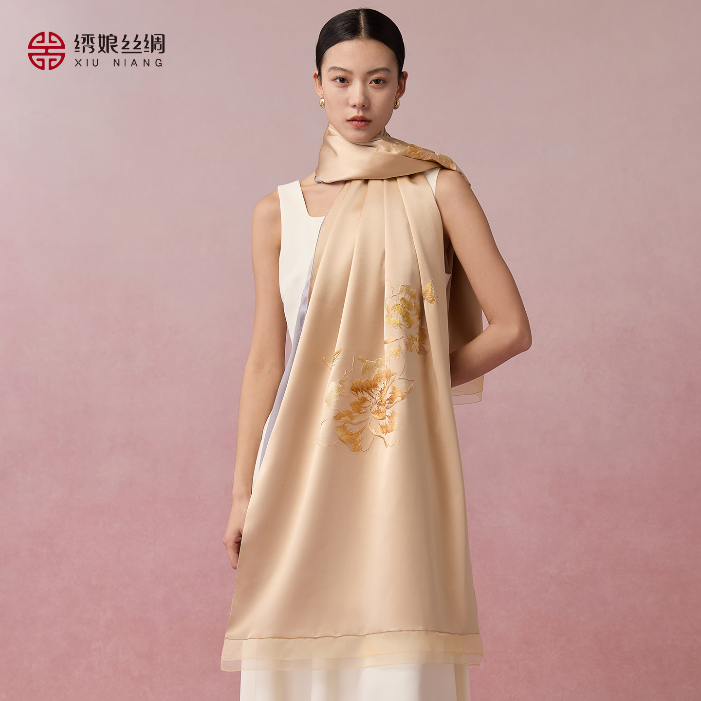 绣娘丝绸2026新款重磅奢华丝巾100%桑蚕丝真丝高级感非遗苏绣