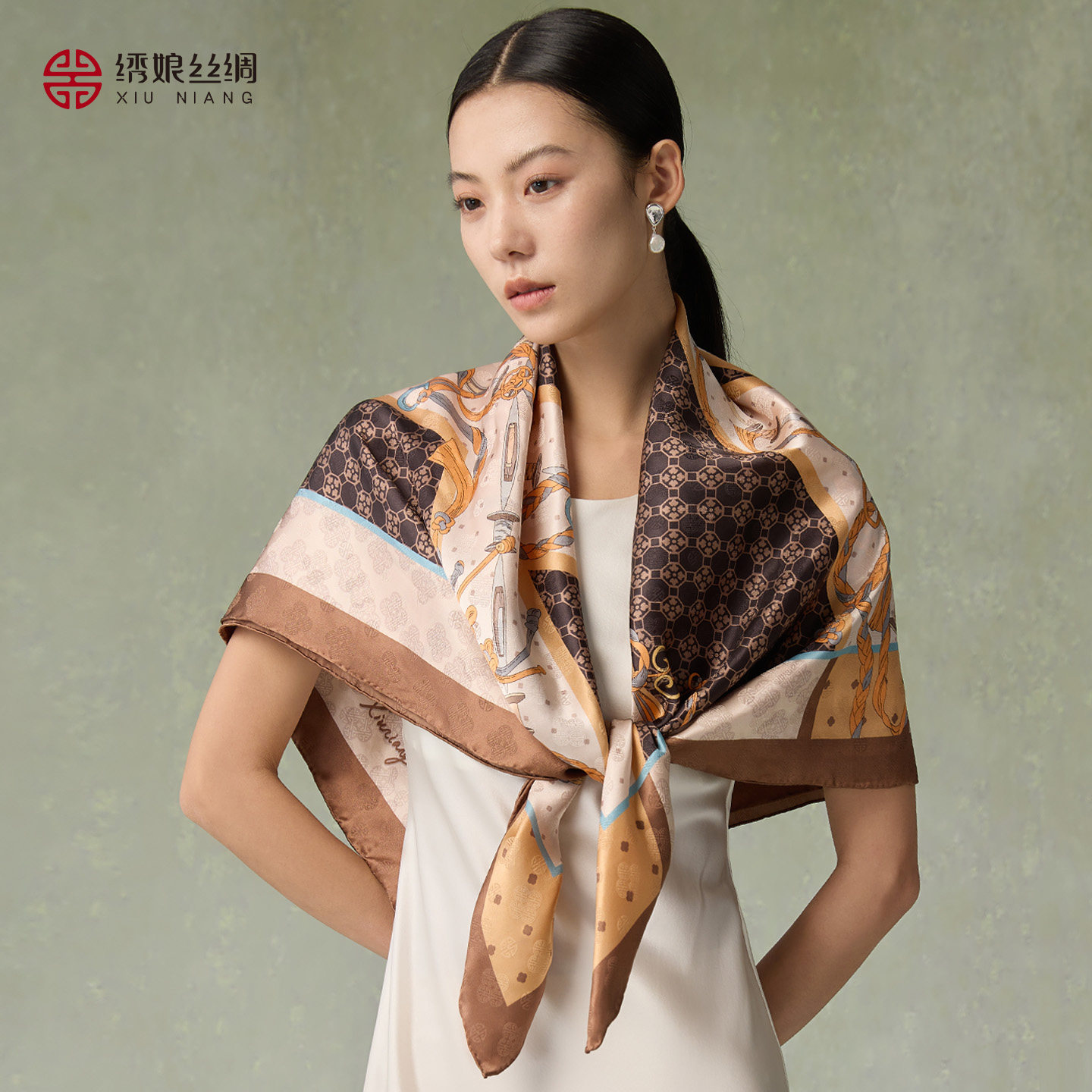 绣娘丝绸2026春夏新款真丝丝巾桑蚕丝方巾披肩外搭送女友妈妈礼物