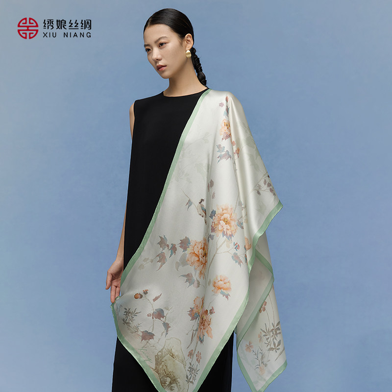 绣娘丝绸100%桑蚕丝真丝丝巾