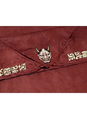 原创刺绣般若文字领巾正版不良日系暴走特攻服水手服jk小物配饰