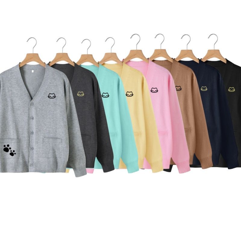 原创【爪爪喵】开衫毛衣JK针织秋冬日系正版可爱猫咪学院风jk制服