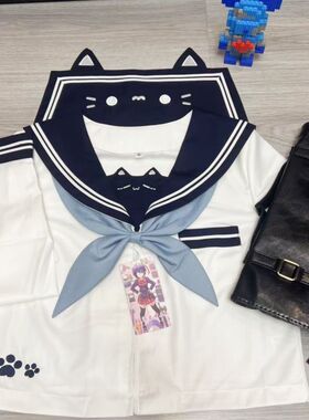 反派不中二懒喵原创jk套装制服水手服校园小猫咪学生装风日系可爱