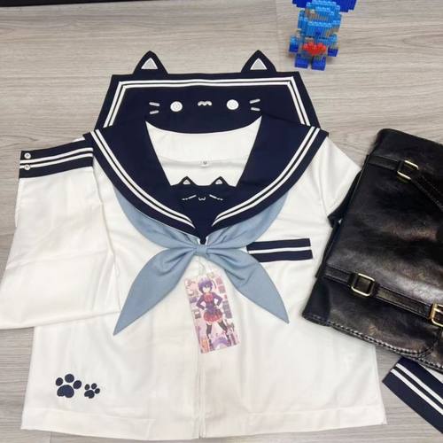 反派不中二懒喵原创jk套装制服水手服校园小猫咪学生装风日系可爱