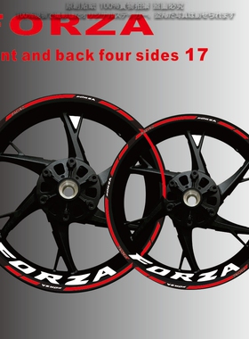 适用新老FORZA佛沙NSS350/300/750摩托车反光改装饰轮毂贴纸贴花