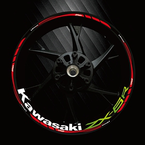 适用川崎ZX6R10R4R反光轮贴纸