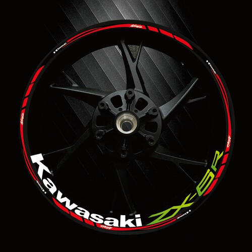 适用川崎ZX6R10R4R反光轮贴纸