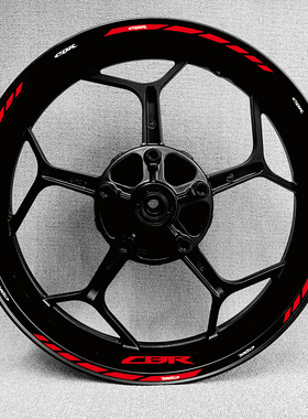 适用于本田CBR1000RR 600R 300R 轮毂改装反光轮圈钢圈防水贴纸花