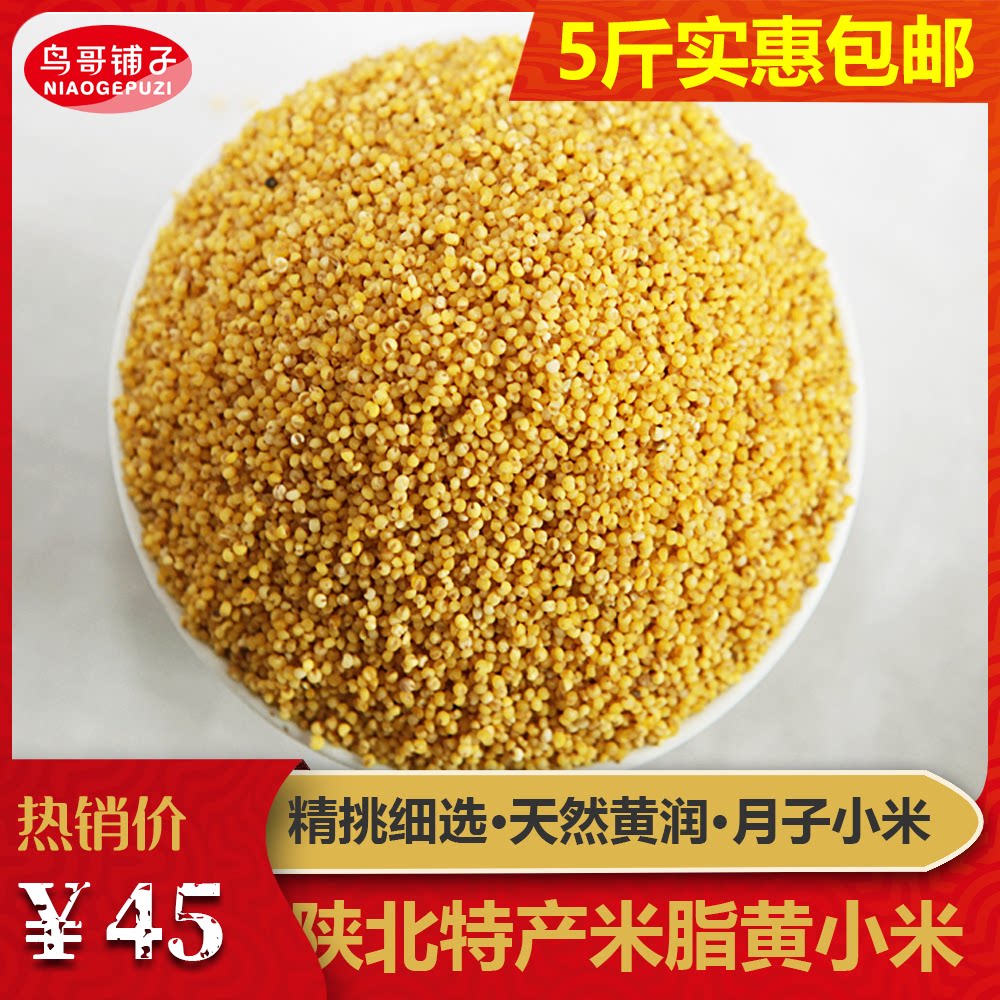 米脂黄小米2021新米农家自产陕北延安月子陕西小黄米5斤包邮