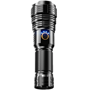 超强黄光手电筒强光暖光抓鱼变焦远射户外防水充电超亮照鱼专用灯