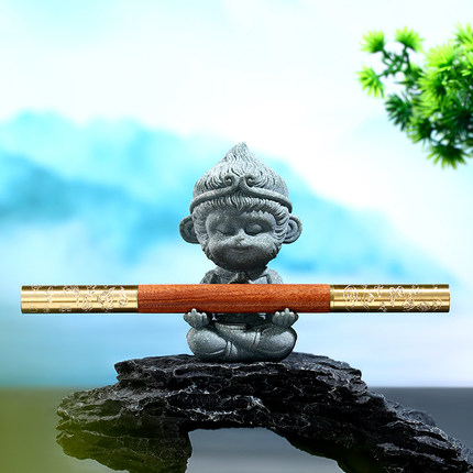 如意金箍笔创意金属木质签字笔高档红木非洲酸枝宝珠笔文创实用商务生日礼品定制送领导客户学生专用礼盒套装