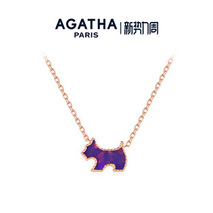 AGATHA/瑷嘉莎七色小狗项链女巴黎时尚法式优雅高级情侣轻奢