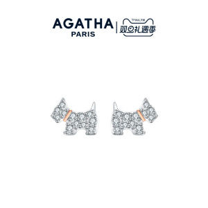 AGATHA/瑷嘉莎法兰西小狗耳钉高级法式简约耳环轻奢圣诞礼物