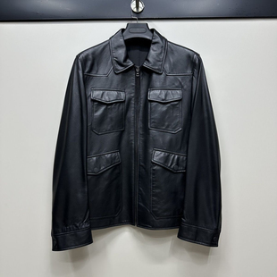 好先生孙红雷同款真皮皮衣男头层小牛皮机车夹克短款青年外套修身