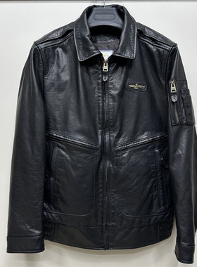 复古a2飞行员皮衣男士真皮空军飞行服翻领头层牛皮夹克秋冬季外套
