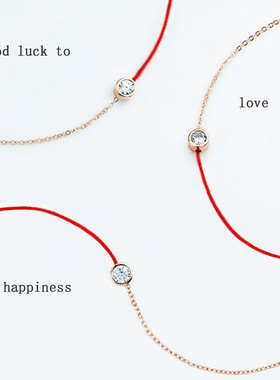 女生彩金闪钻清纯手链保色