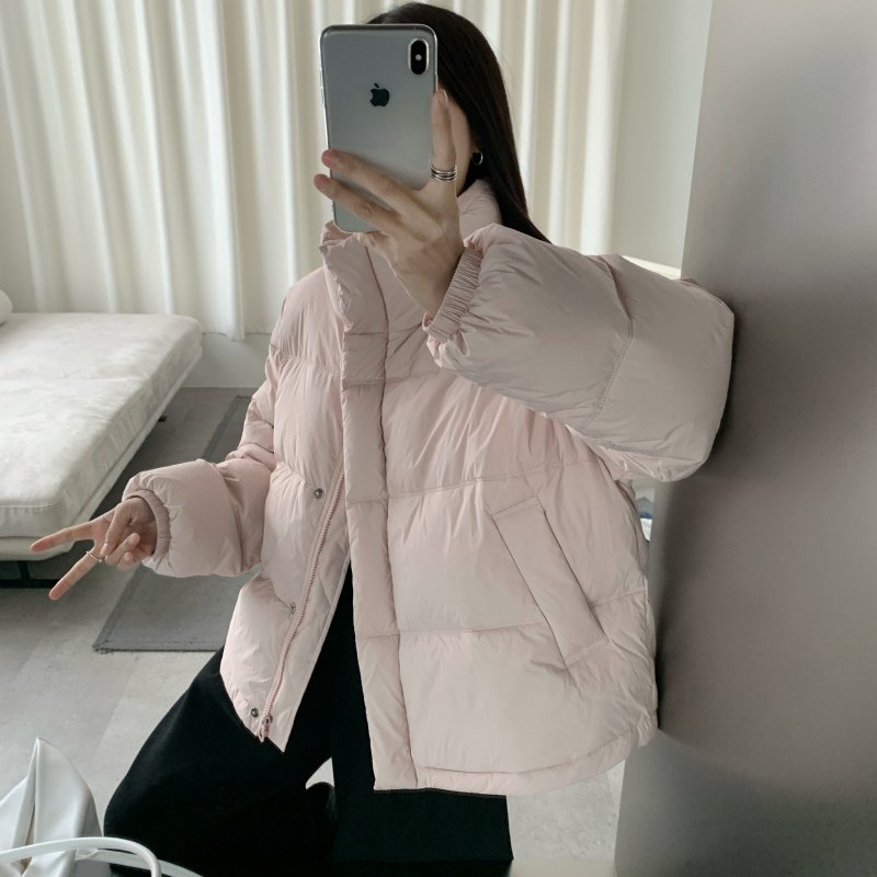 专柜品质2025冬季新款韩版90白鸭绒加厚羽绒服女短款百搭宽松外套