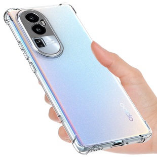 希凯适用opporeno10手机壳透明OPPO Reno10pro手机套10pro+气囊防摔reno11 11pro保护套新款硅胶软全包边男女