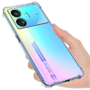 希凯适用Realme真我GTneo5SE手机壳透明gtneo5新款保护套GT5防摔硅胶5G镜头全包软气囊GTNEO5SE男女外壳简约