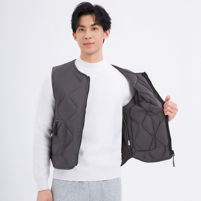 修身秋冬拉链内搭棉马甲男