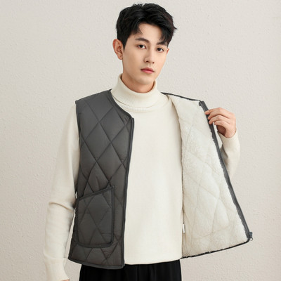 拉链坎肩棉马甲男换季保暖加绒