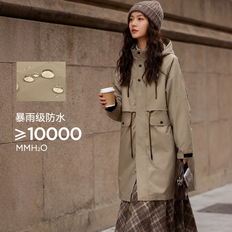 冲锋衣女款2026新款中长款三合一冬季宽松防风防水男士冲锋衣外套