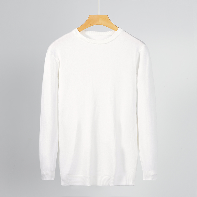 新款圆领毛衣男秋冬保暖薄款内搭针织衫打底衫上衣休闲长袖套头男