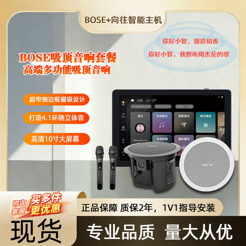 智能K歌背景音乐主机吸顶音响
